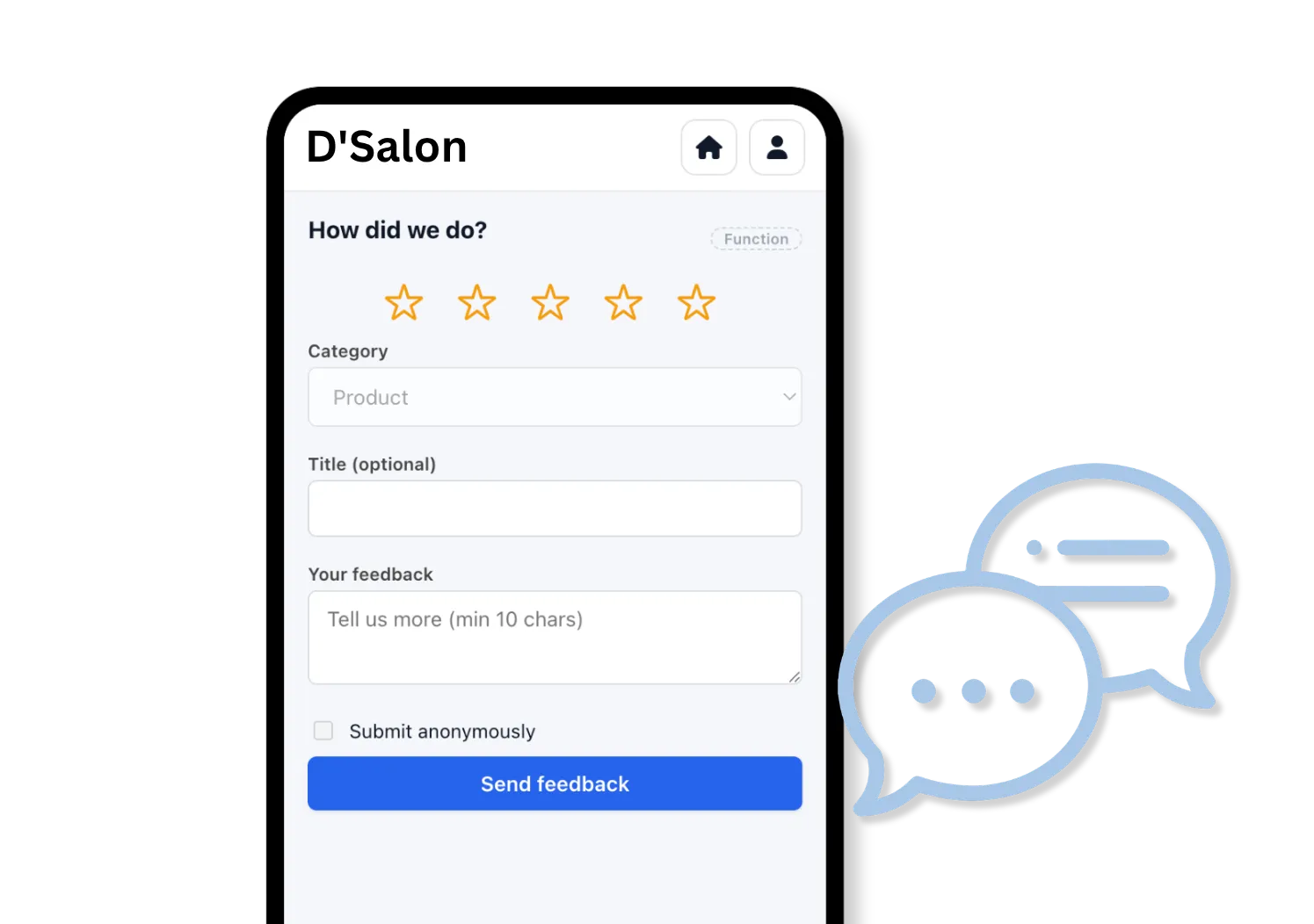 Customer feedback submissions list