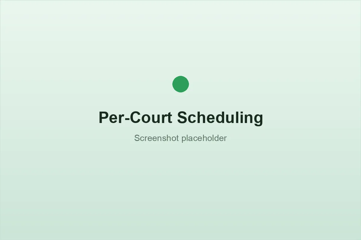 Manage multiple courts and time slots