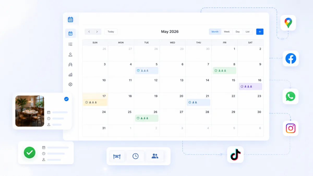 Table reservations, built into the POS